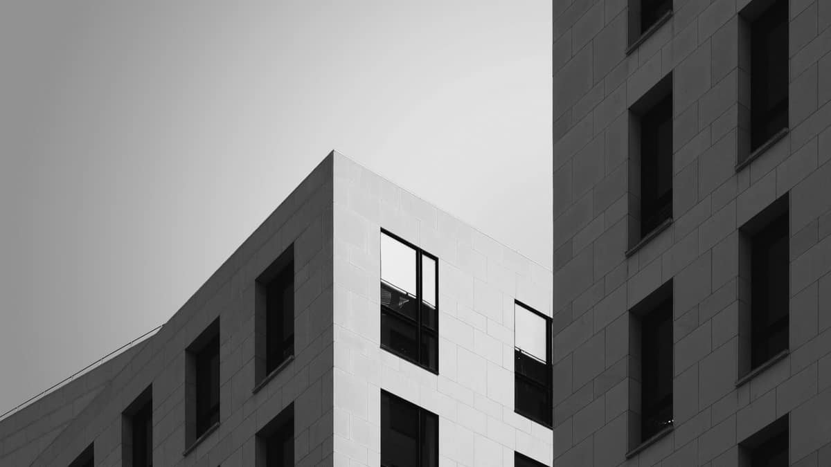 Modern stone facades in black and white