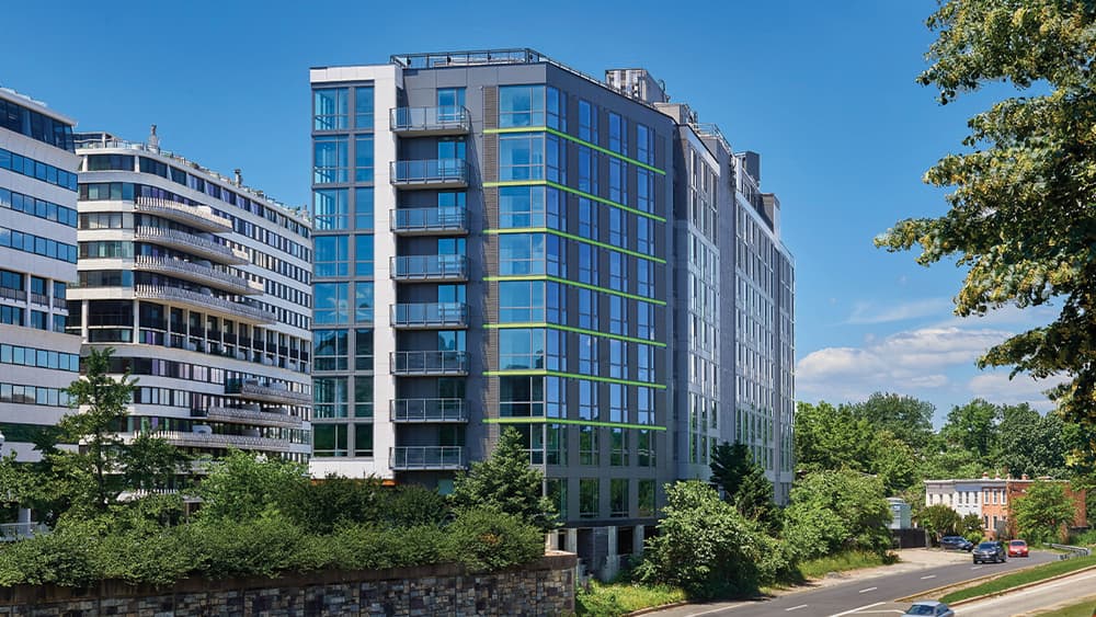 The George, a modern residential building in Washington, DC
